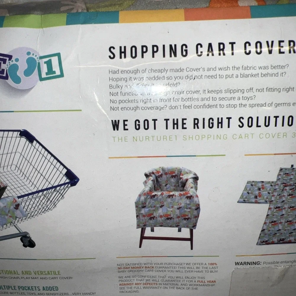 3-in-1 Shopping Cart Cover | High Chair Cover for Baby